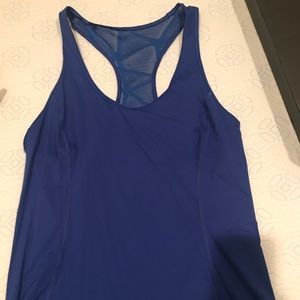 Blue lululemon run tank size 4 luxtreme fabric